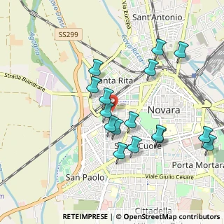 Mappa Via all'Agogna, 28100 Novara NO, Italia (0.92938)