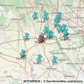 Mappa Via Vittime Strage di Bologna, 28100 Novara NO, Italia (14.038)