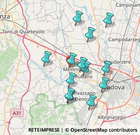 Mappa Viale dell'Artigianato, 35035 Mestrino PD, Italia (6.73538)