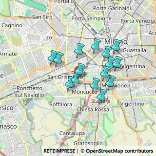 Mappa Via Eugenio Villoresi, 20146 Milano MI, Italia (1.40733)