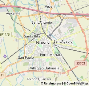 Mappa 28100 Novara NO, Italia (1.3935)