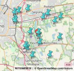 Mappa Via R. Morandi, 20068 Peschiera Borromeo MI, Italia (4.14056)