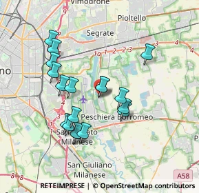 Mappa Via R. Morandi, 20068 Peschiera Borromeo MI, Italia (3.29056)