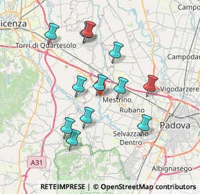 Mappa Via Pedagni, 35030 Veggiano PD, Italia (6.74333)