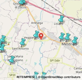 Mappa Via Pedagni, 35030 Veggiano PD, Italia (3.14867)