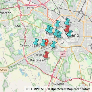 Mappa Via Remo la Valle, 20147 Milano MI, Italia (2.76833)