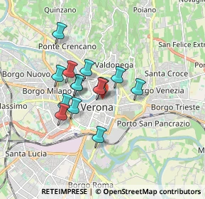 Mappa Vicolo Giuseppe Mazzini, 37121 Verona VR, Italia (1.30857)