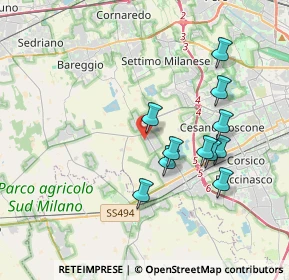 Mappa Via Charles Darwin, 20047 Cusago MI, Italia (3.44091)
