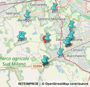 Mappa Via Charles Darwin, 20047 Cusago MI, Italia (3.934)