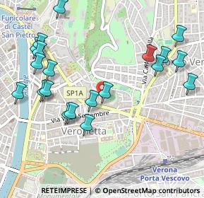 Mappa Scala XVI Ottobre, 37129 Verona VR, Italia (0.5895)