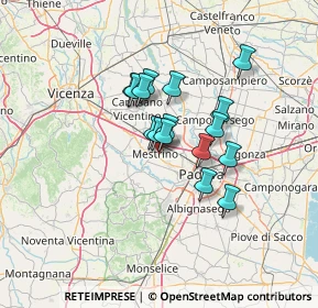 Mappa Via Primo Maggio, 35035 Mestrino PD, Italia (9.37313)