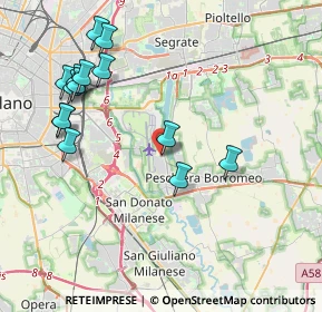 Mappa Via Giuseppe Mazzini, 20068 Peschiera Borromeo MI, Italia (4.41857)