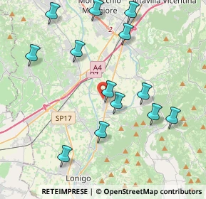 Mappa Via Crestani, 36040 Sarego VI, Italia (4.33385)