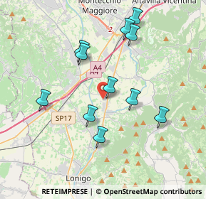 Mappa Via Crestani, 36040 Sarego VI, Italia (3.58273)