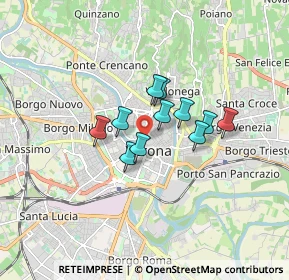 Mappa Corso Cavour, 37121 Verona VR, Italia (1.09636)