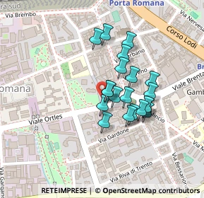 Mappa Viale Ortles, 20100 Milano MI, Italia (0.1625)