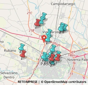 Mappa Via Tevere, 35135 Padova PD, Italia (3.34158)