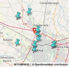Mappa Via Tevere, 35135 Padova PD, Italia (3.73909)