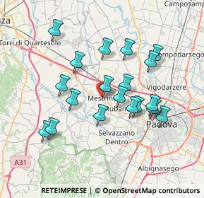 Mappa Via Papa Giovanni XXIII, 35035 Mestrino PD, Italia (6.66684)