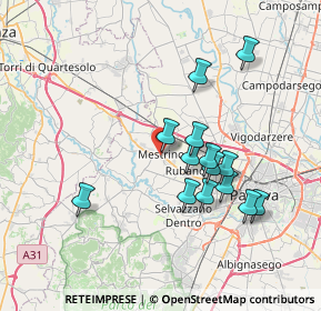 Mappa Via Papa Giovanni XXIII, 35035 Mestrino PD, Italia (6.60714)