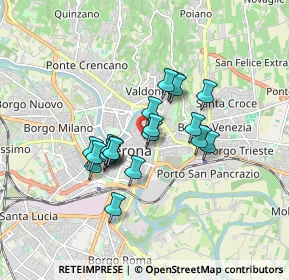 Mappa Vicolo Stella, 37121 Verona VR, Italia (1.287)