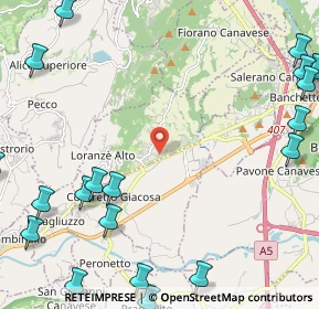 Mappa Via Ivrea, 10010 Loranzè TO, Italia (3.4645)