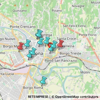 Mappa Via Muro Padri, 37129 Verona VR, Italia (1.45167)