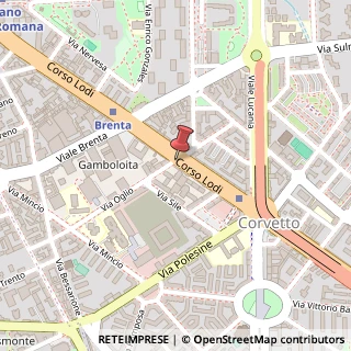 Mappa Corso Lodi,  110, 20139 Milano, Milano (Lombardia)