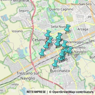 Mappa Via Donizetti, 20090 Cesano Boscone MI, Italia (1.2725)