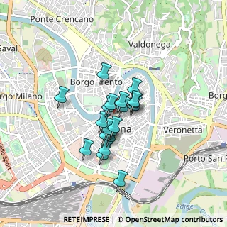 Mappa Piazzetta Santi Apostoli, 37121 Verona VR, Italia (0.5725)