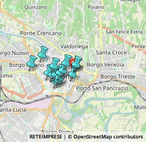 Mappa Vicolo San Sebastiano, 37121 Verona VR, Italia (1.07133)