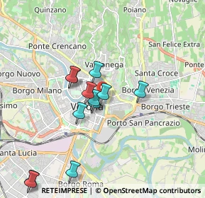 Mappa Vicolo San Sebastiano, 37121 Verona VR, Italia (1.73833)