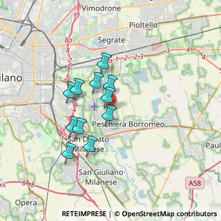 Mappa Via Giacomo Puccini, 20068 Peschiera Borromeo MI, Italia (2.81818)