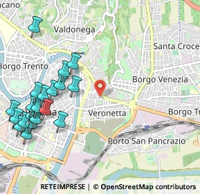 Mappa Via Gaetano Trezza, 37129 Verona VR, Italia (1.325)