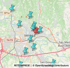 Mappa Via Gaetano Trezza, 37129 Verona VR, Italia (3.82333)