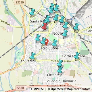 Mappa Via Pietro Custodi, 28100 Novara NO, Italia (1.077)