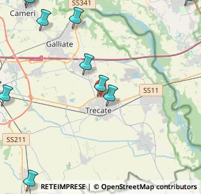 Mappa Via Fratel Luigi Nebiolo, 28069 Trecate NO, Italia (6.4825)