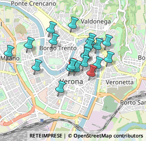 Mappa Vicolo Dietro Santi Apostoli, 37121 Verona VR, Italia (0.7115)