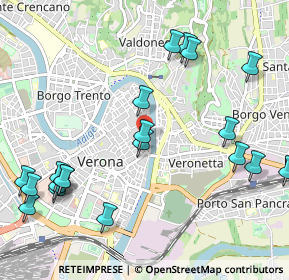 Mappa Vicolo S. Sebastiano, 37121 Verona VR, Italia (1.281)