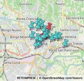 Mappa Vicolo Rensi, 37121 Verona VR, Italia (0.88263)
