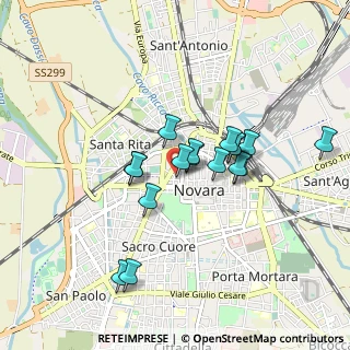 Mappa Via Giuseppe Regaldi, 28100 Novara NO, Italia (0.71706)