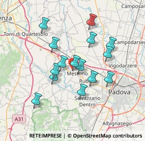 Mappa Via Molveno, 35035 Mestrino PD, Italia (6.19267)