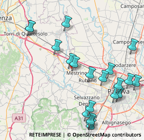 Mappa Via Molveno, 35035 Mestrino PD, Italia (9.695)