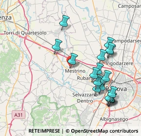 Mappa Via Molveno, 35035 Mestrino PD, Italia (8.23111)