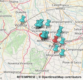 Mappa Via Molveno, 35035 Mestrino PD, Italia (9.59813)