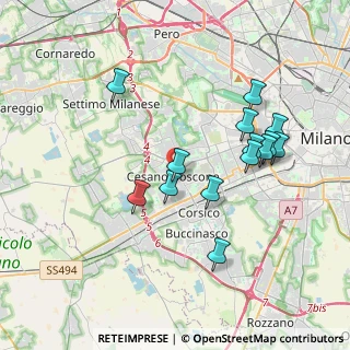 Mappa Via Nazario Sauro, 20090 Cesano Boscone MI, Italia (3.59857)