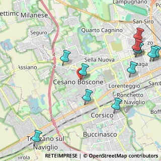 Mappa Via Nazario Sauro, 20090 Cesano Boscone MI, Italia (2.74583)