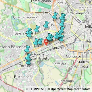 Mappa Via Emanuele Odazio, 20146 Milano MI, Italia (1.5675)