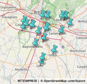 Mappa Via Vittorio Veneto, 25010 Montirone BS, Italia (6.9395)