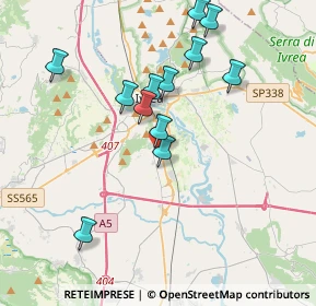 Mappa Stradale Torino, 10015 Ivrea TO, Italia (3.63583)